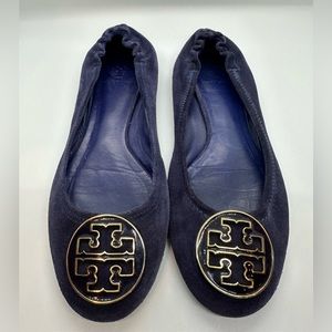 Tory Burch Navy Ballet Flats